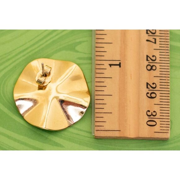 Vintage Starry Green Stud Earrings by Avon - W3 - Picture 2 of 2